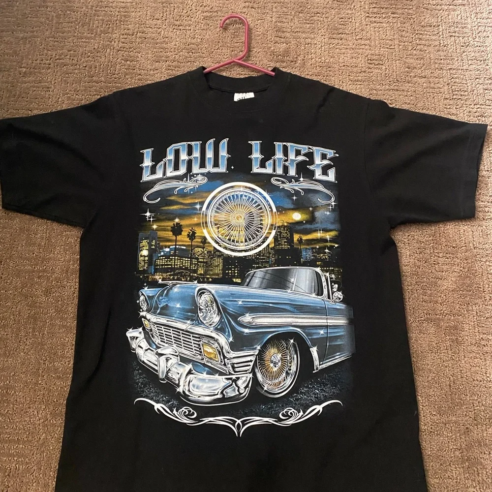 Low Life Black Graphic T-Shirt Shaka wear - Picture 1 of 3